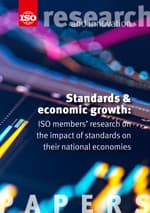 Página de portada: Standards & economic growth: ISO members’ research on the impact of standards on their national economies